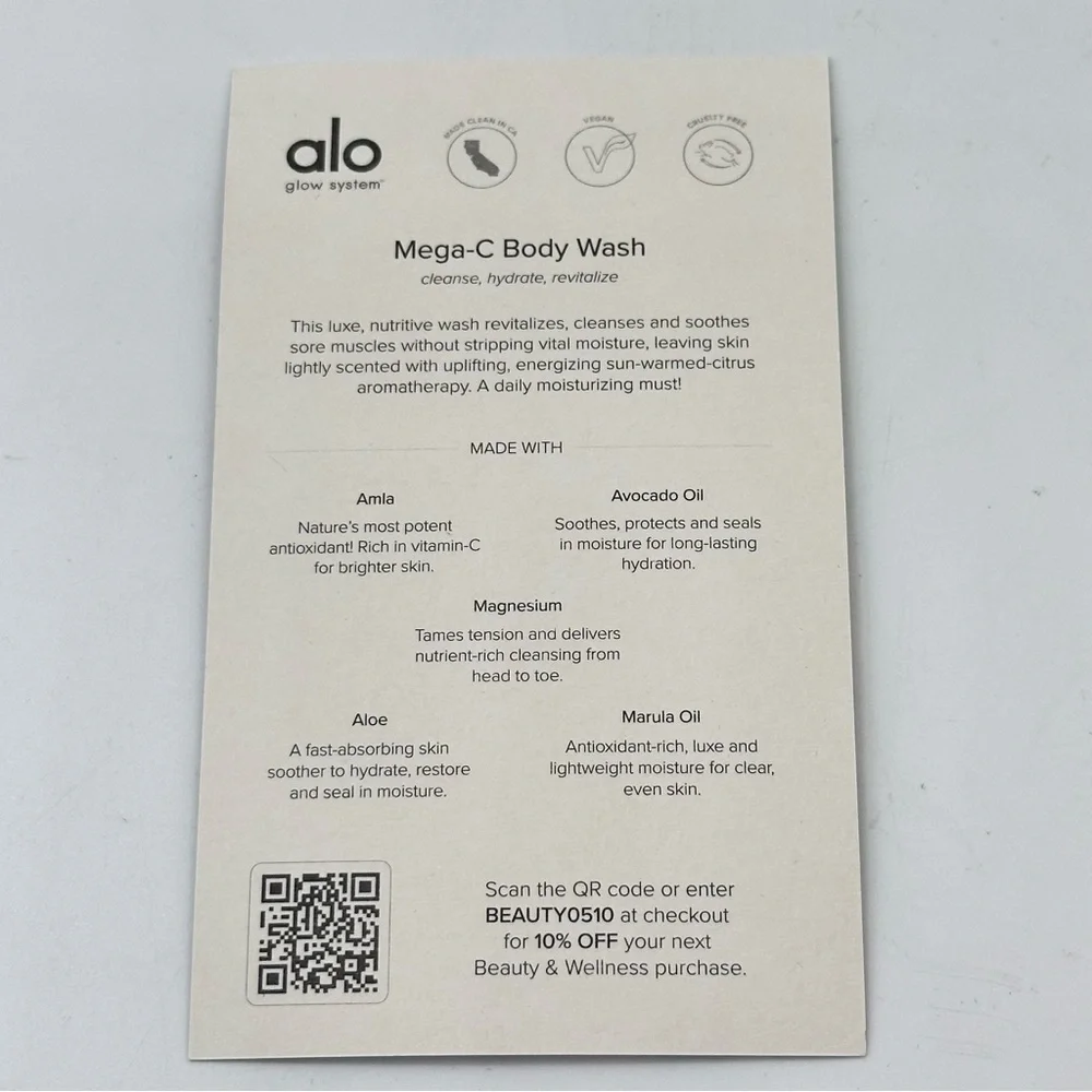 alo Glow System Mega-C Body Wash - 6.7 fl oz (200ml)